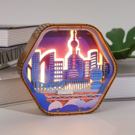 礼品订购木质雕刻灯广告