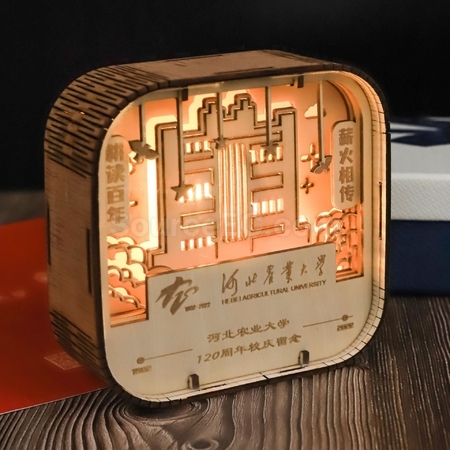 礼品订购木质雕刻灯广告