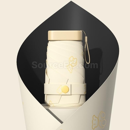 礼品订购卡片迷你便携扁平睛雨伞广告