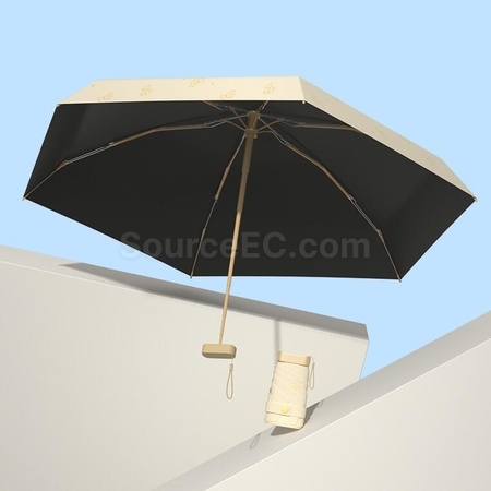 礼品订购卡片迷你便携扁平睛雨伞广告
