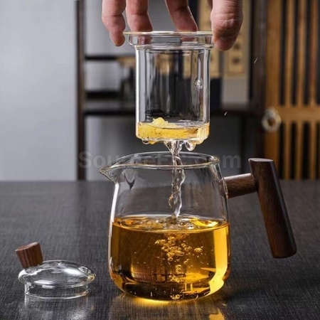 礼品订购玻璃耐热茶水分离茶具套装广告