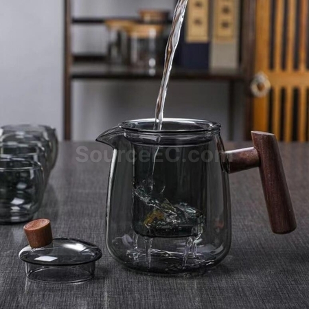 礼品订购玻璃耐热茶水分离茶具套装广告