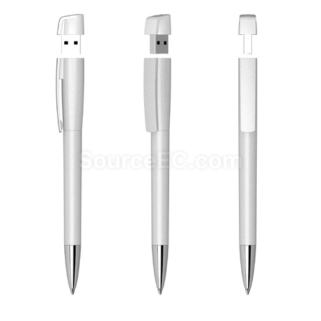 礼品订购金属USB 笔 16GB 银色广告
