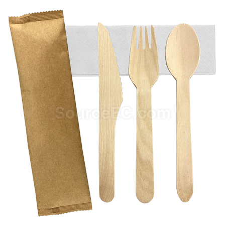 礼品订购3 件套木制餐具广告