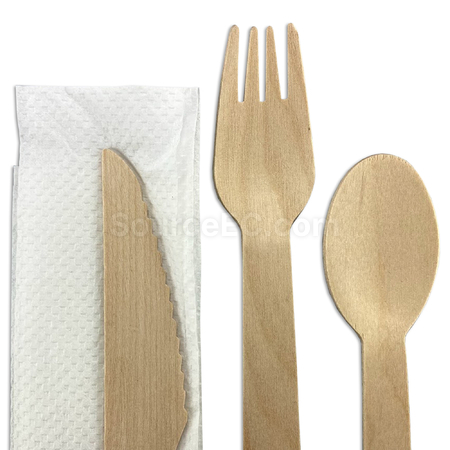 礼品订购3 件套木制餐具广告