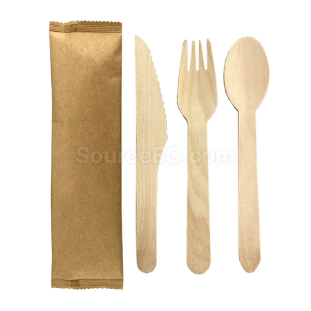 礼品订购2 件套木制餐具广告
