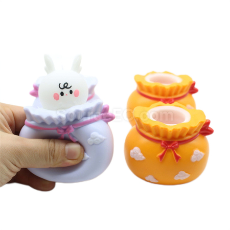礼品订购福袋兔子减压玩具广告