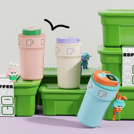 礼品订购智能显温316不锈钢保温杯广告