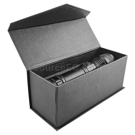 礼品订购铝合金强光USB充电手电筒 广告