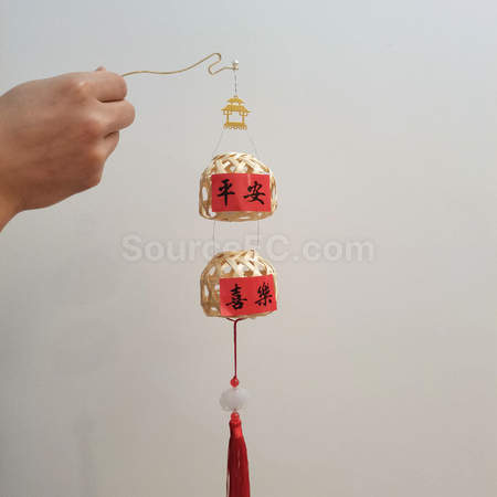 礼品订购竹编小灯笼广告