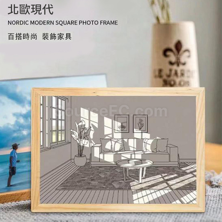 礼品订购三色灯光发光画创意装饰画广告