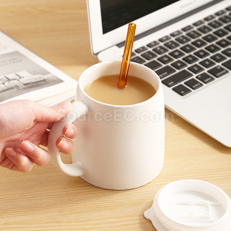礼品订购带盖陶瓷杯广告