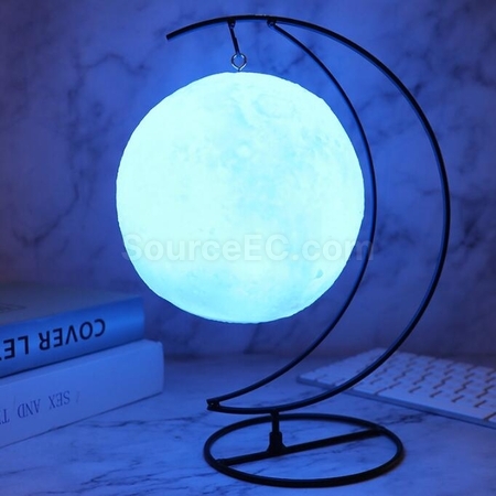 礼品订购USB充电蓝牙音响LED月球小夜灯广告
