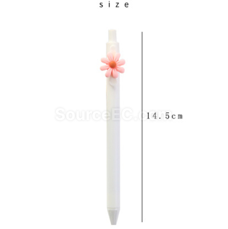 礼品订购植物卡通按动中性笔广告
