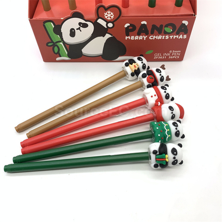 礼品订购可爱圣诞按压中性笔广告