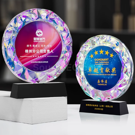 礼品订购水晶奖座广告
