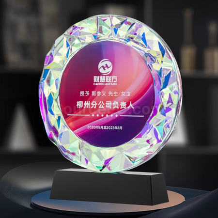 礼品订购水晶奖座广告
