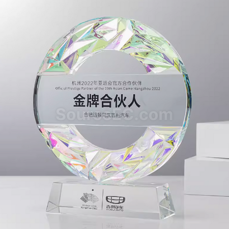 礼品订购水晶奖座广告