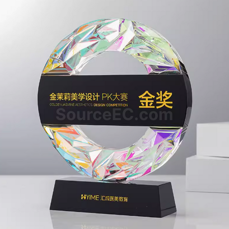 礼品订购水晶奖座广告
