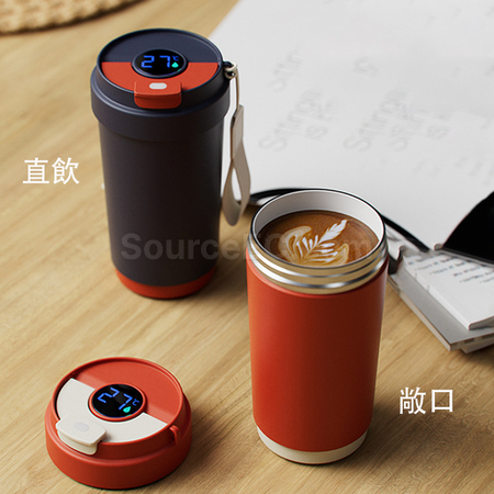 礼品订购智能显温陶瓷内胆保温杯广告
