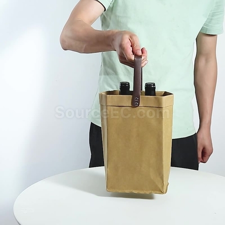 礼品订购牛皮纸红酒袋广告