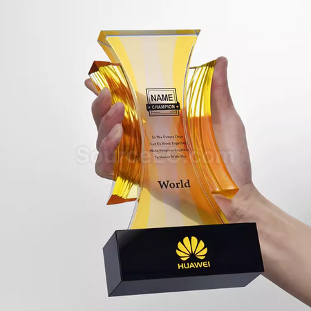 礼品订购琉璃水晶奖座广告