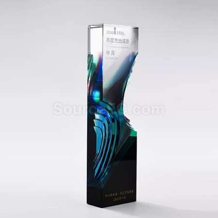 礼品订购琉璃水晶奖座广告