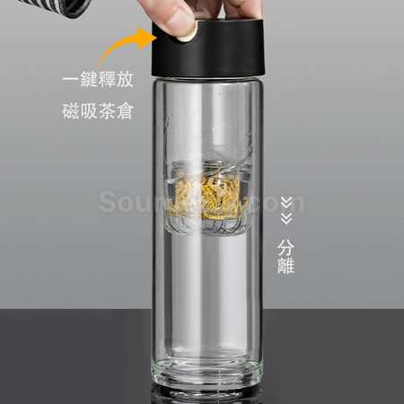 礼品订购磁吸双层玻璃杯广告