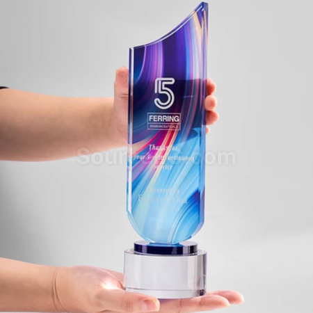 礼品订购水晶奖座广告