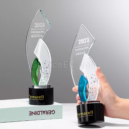 礼品订购创意水晶奖座广告
