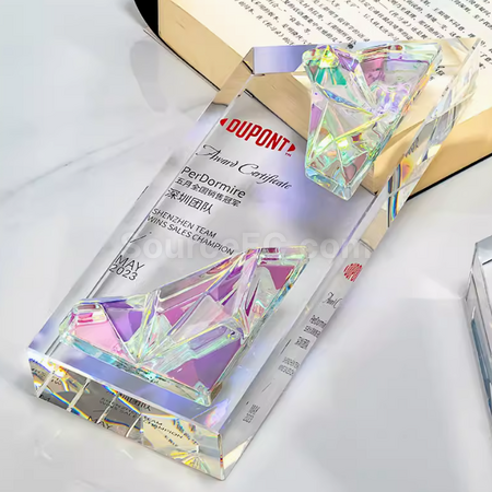 礼品订购创意琉璃水晶奖座广告