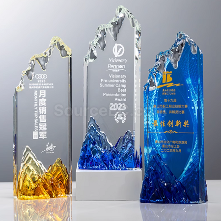 创意山峰水晶奖座