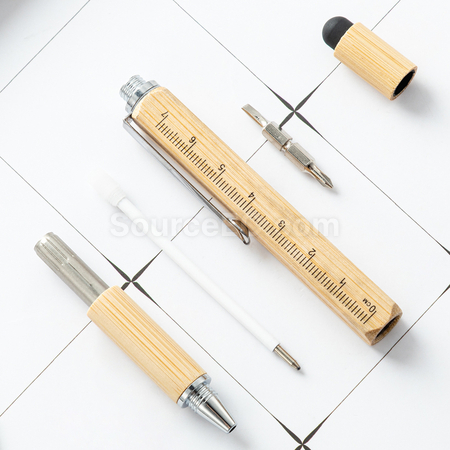 礼品订购六合一竹子工具笔广告