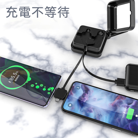 礼品订购化妆镜三合一伸缩数据线广告