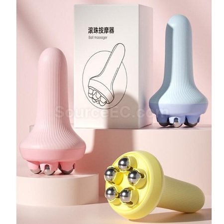 礼品订购手动滚轮按摩器广告