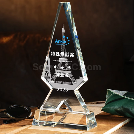礼品订购水晶奖座广告