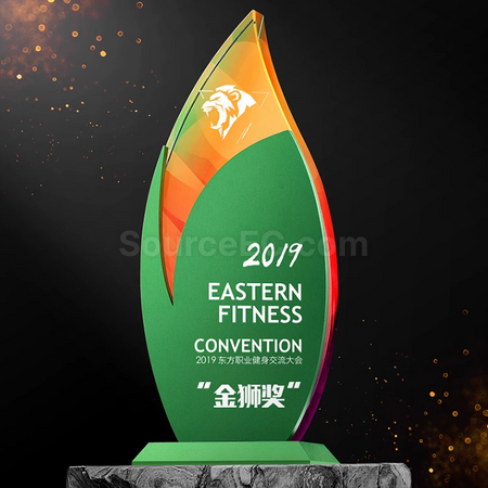 礼品订购金属水晶奖座广告