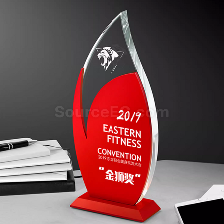 礼品订购金属水晶奖座广告