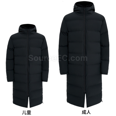 礼品订购长款过膝运动羽绒棉服广告