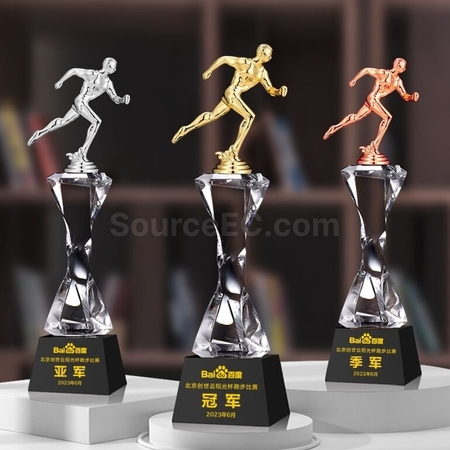 礼品订购金属水晶奖座广告