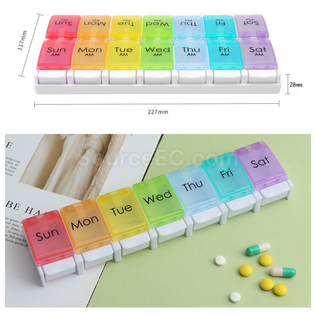 礼品订购按压式开启组合分格药盒广告