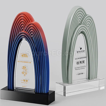 礼品订购陶瓷水晶奖座广告