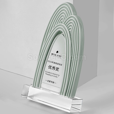 礼品订购陶瓷水晶奖座广告