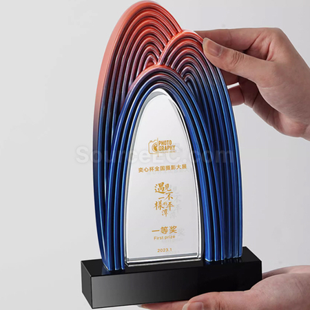 礼品订购陶瓷水晶奖座广告