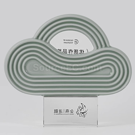 礼品订购陶瓷水晶奖座广告