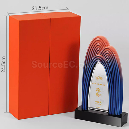 礼品订购陶瓷水晶奖座广告