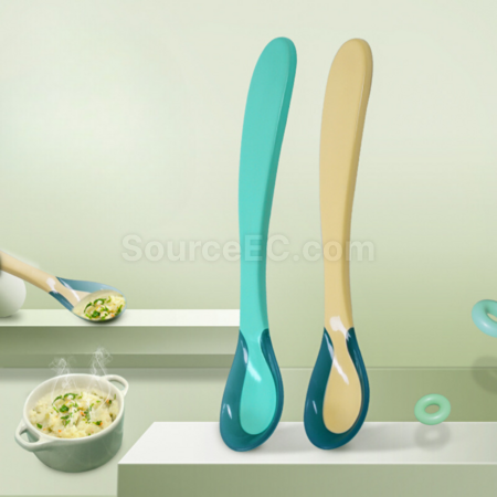礼品订购感温变色宝宝辅食勺广告