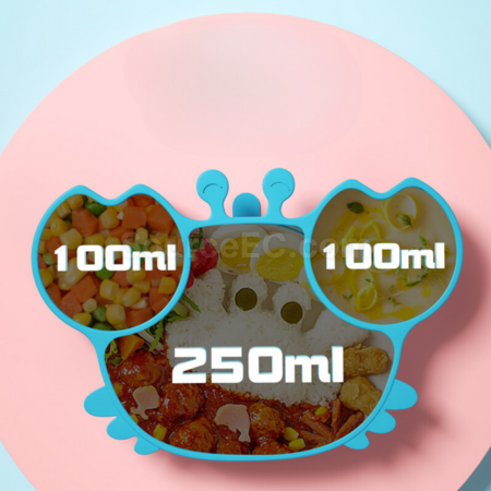 礼品订购螃蟹造型婴儿分格辅食碗广告
