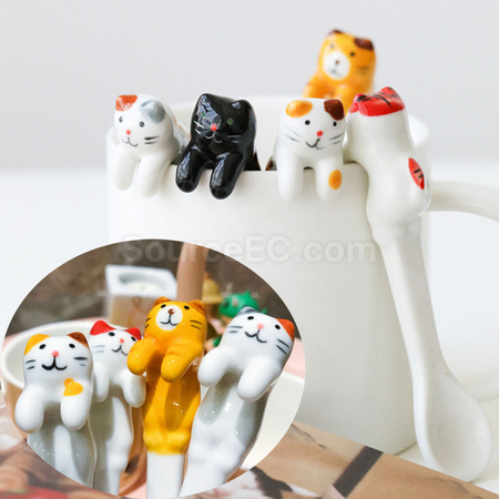 礼品订购可爱猫咪咖啡勺广告