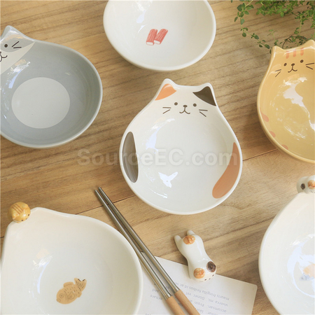 礼品订购猫咪造型沙拉碗广告